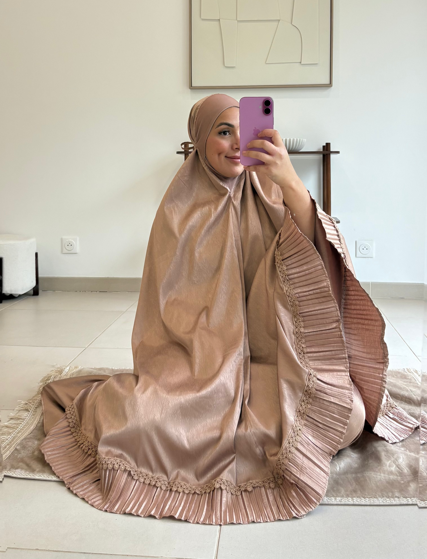 Ensemble de Prière Malaisien Satiné Gold - LIBAS